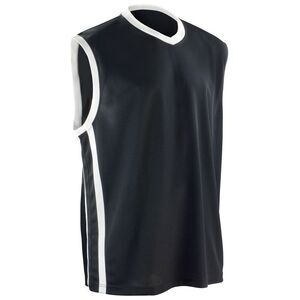 Spiro Mens Basketball Top / Black/White
